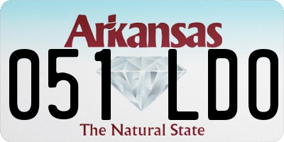 AR license plate 051LDO