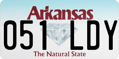 AR license plate 051LDY