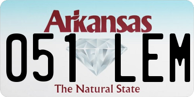 AR license plate 051LEM