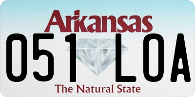 AR license plate 051LOA