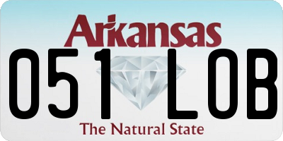 AR license plate 051LOB
