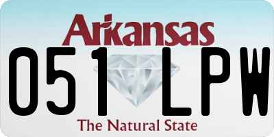 AR license plate 051LPW