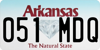 AR license plate 051MDQ