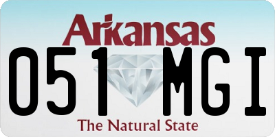 AR license plate 051MGI