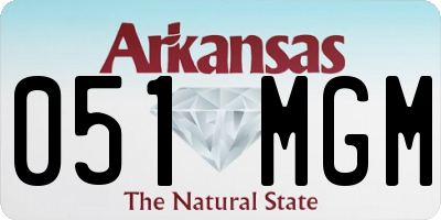 AR license plate 051MGM