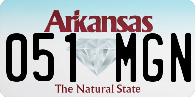 AR license plate 051MGN