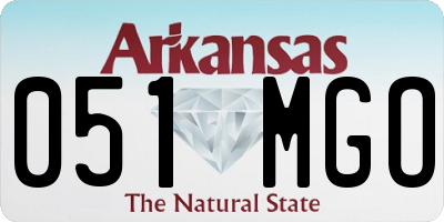 AR license plate 051MGO