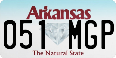 AR license plate 051MGP