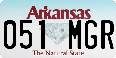 AR license plate 051MGR