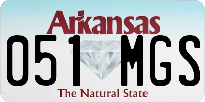 AR license plate 051MGS
