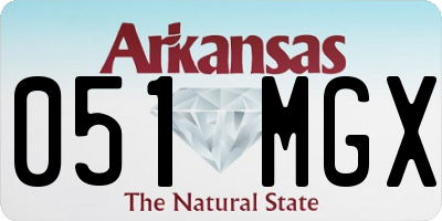 AR license plate 051MGX