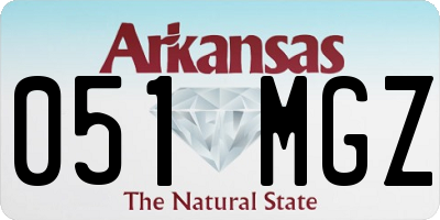 AR license plate 051MGZ