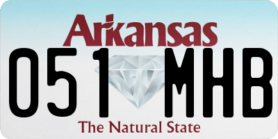 AR license plate 051MHB