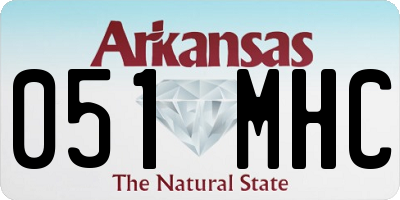 AR license plate 051MHC