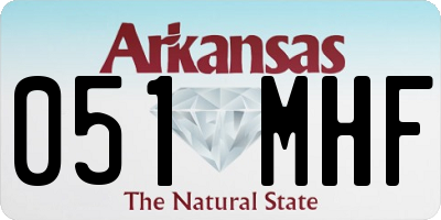 AR license plate 051MHF