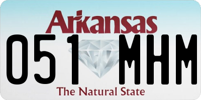 AR license plate 051MHM