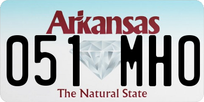 AR license plate 051MHO
