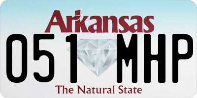 AR license plate 051MHP