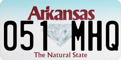 AR license plate 051MHQ