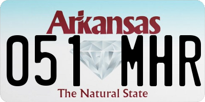AR license plate 051MHR