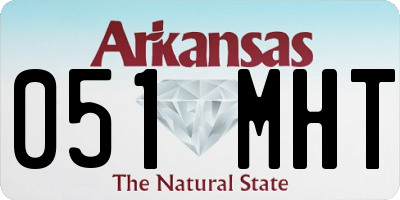 AR license plate 051MHT