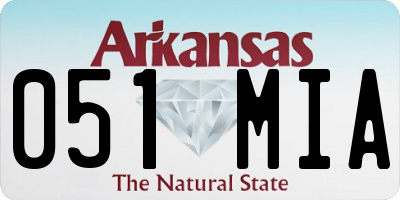 AR license plate 051MIA