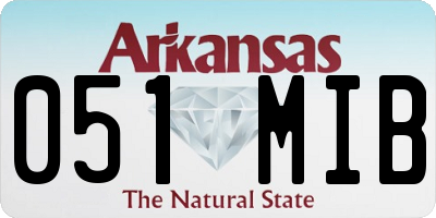 AR license plate 051MIB