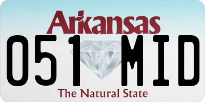 AR license plate 051MID