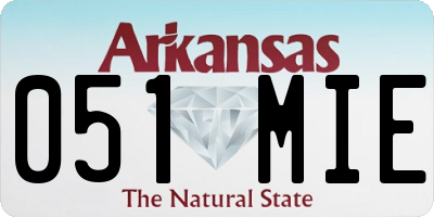 AR license plate 051MIE