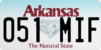 AR license plate 051MIF