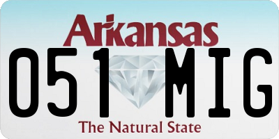 AR license plate 051MIG