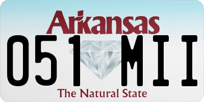 AR license plate 051MII