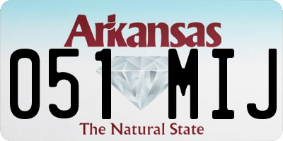 AR license plate 051MIJ