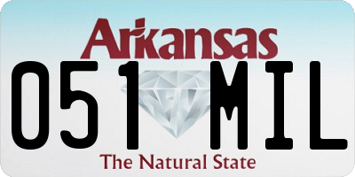 AR license plate 051MIL