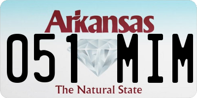 AR license plate 051MIM