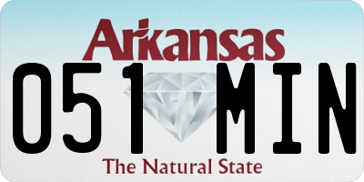 AR license plate 051MIN