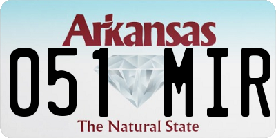 AR license plate 051MIR