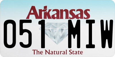AR license plate 051MIW