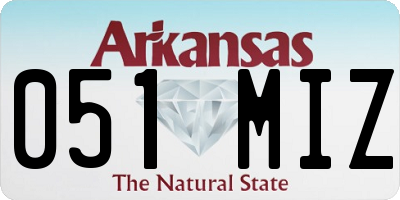 AR license plate 051MIZ