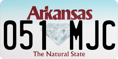 AR license plate 051MJC