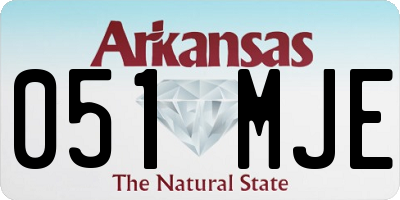 AR license plate 051MJE