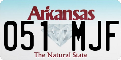 AR license plate 051MJF