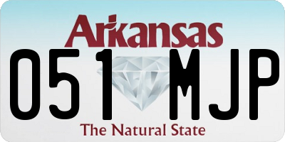 AR license plate 051MJP