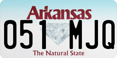 AR license plate 051MJQ