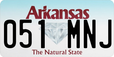 AR license plate 051MNJ
