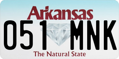 AR license plate 051MNK