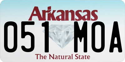 AR license plate 051MOA