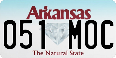AR license plate 051MOC