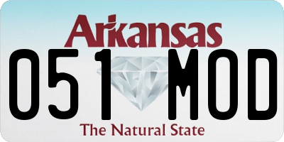 AR license plate 051MOD