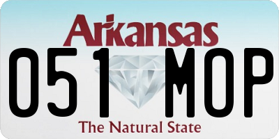 AR license plate 051MOP